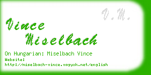 vince miselbach business card